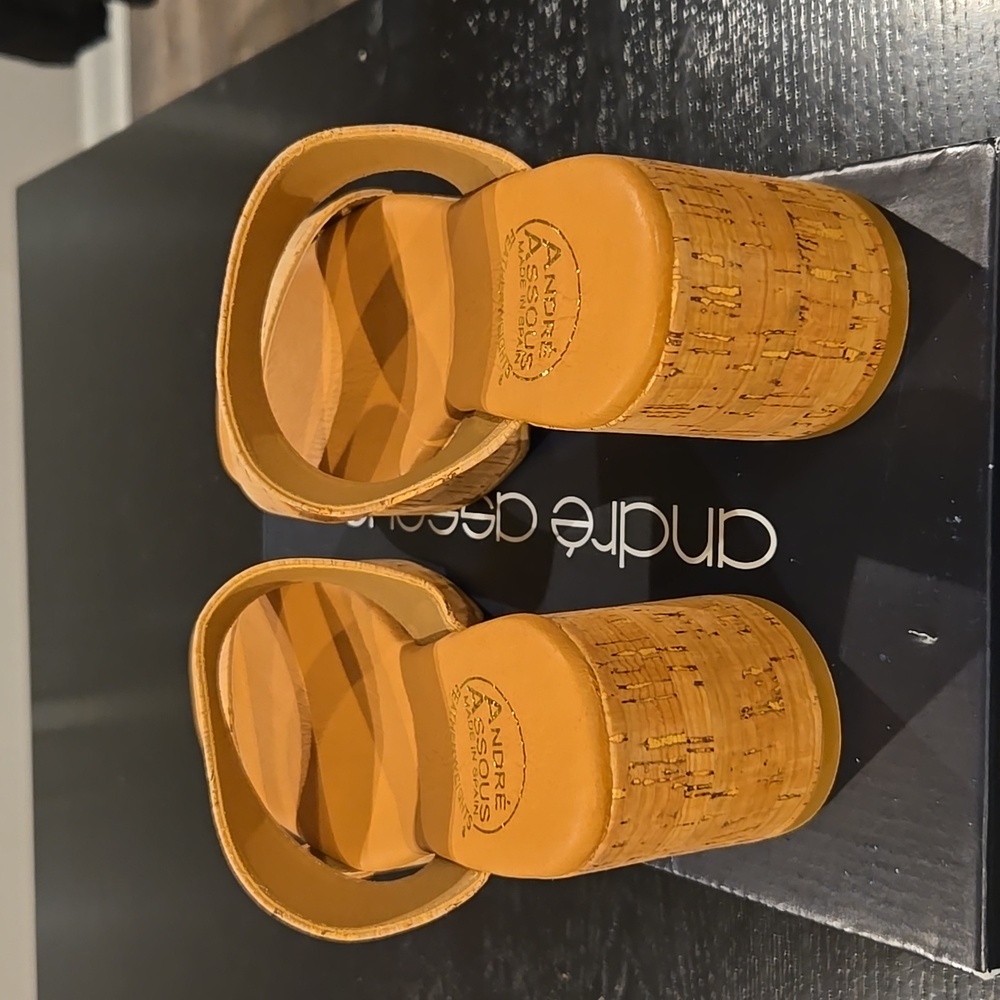 NIB! Andre Assous "Cairo" Cork Platform Mule 6/36 - Picture 7 of 9